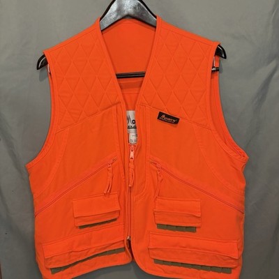 Mount'n Prairie Blaze Orange Zip Front Hunting Vest Men Size M - Full Game Bag