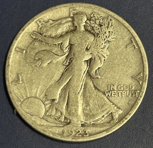 1923s Walking Liberty Silver Half Dollar 50C | Walker Coin - 90% Silver