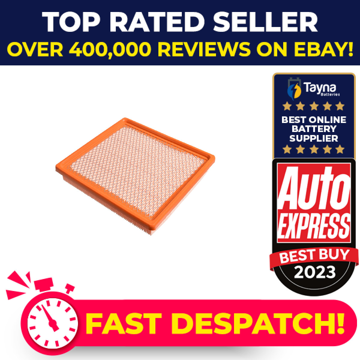 Air Filter fits CHRYSLER VOYAGER Mk3 2.4 00 to 08 EDZ Blue Print 04809782AA New