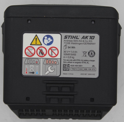 New STIHL AK 10 1.4 Ah Li-Ion Battery - Black