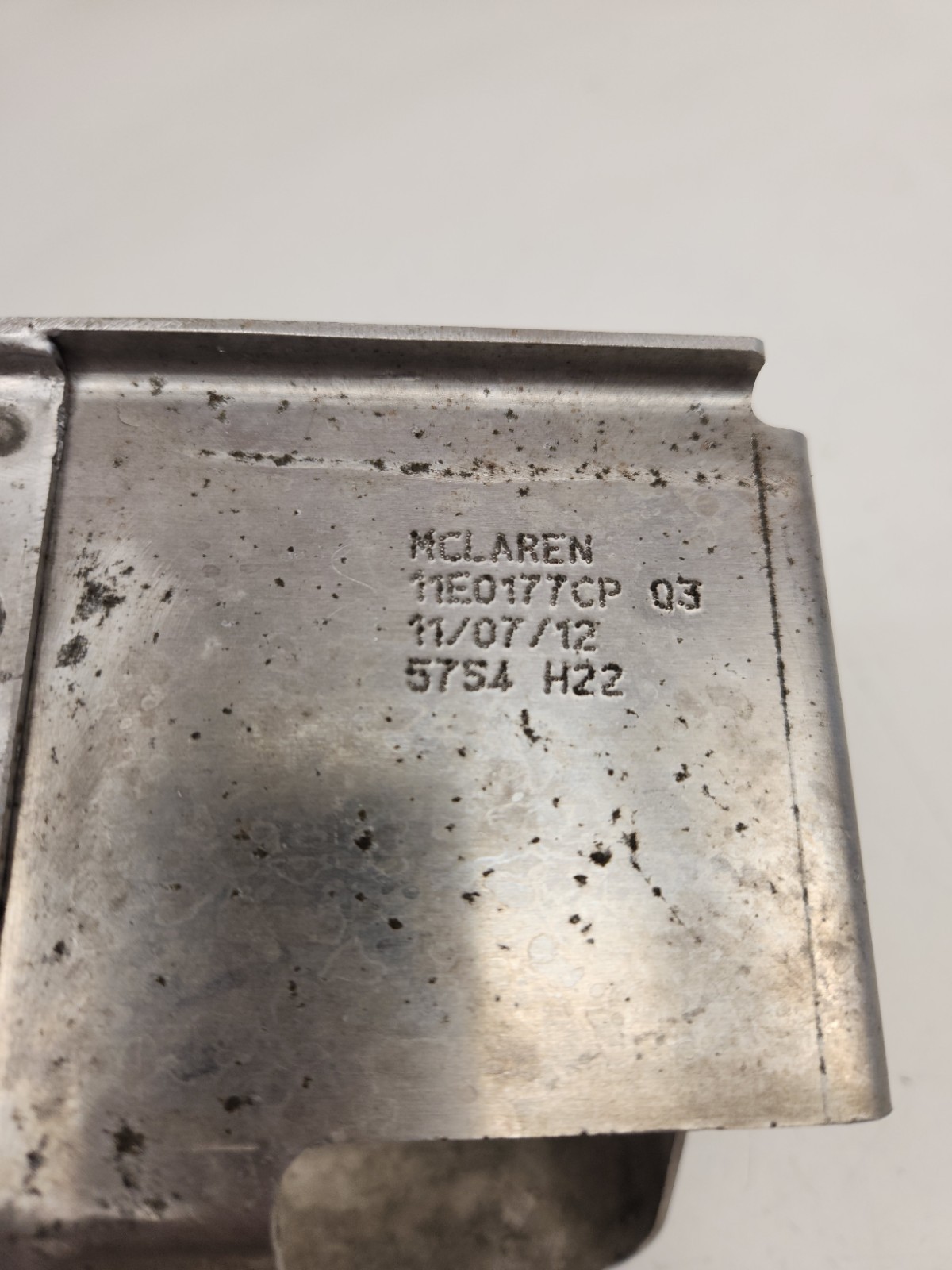 2012-2014 MCLAREN MP4-12C, A/C COMPRESSOR HEAT SHIELD, USED, P/N 11E0177CP OEM