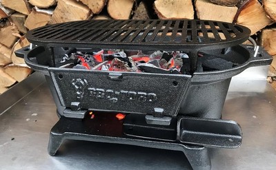 Hibachi Grill - Griglia a carbone portatile in legno, senza fumo, per campeggio, casa, barbecue