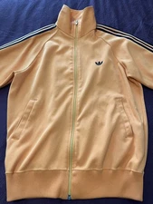 Vintage 70's ADIDAS Jacket-Descente-Nylon-Yellow-Small