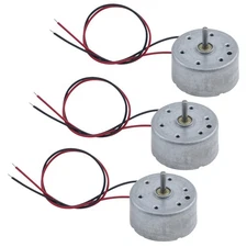 DC Motor Mini 5V 6000RPM Electric Motor with Wire for DIY Toys Pack of 3