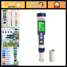 5-in-1 Water Quality Tester for Pool, Spa, Hydroponics - pH, TDS, Salinity, Temp