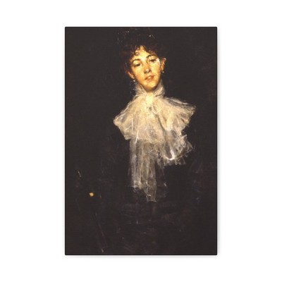 Kenyon Cox, born Warren, OH 1856-died - A Lady in Black - 1880 - Canvas Wall Art