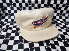 Vintage Pioneer Seeds Feed Ag Farm Corduroy Baseball Trucker Hat Cap Snapback
