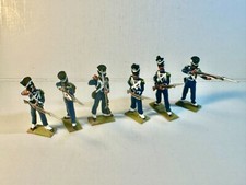 Napoleonic metal 54mm infantry soldiers. Nicely painted. 2.5" tall. Six total.