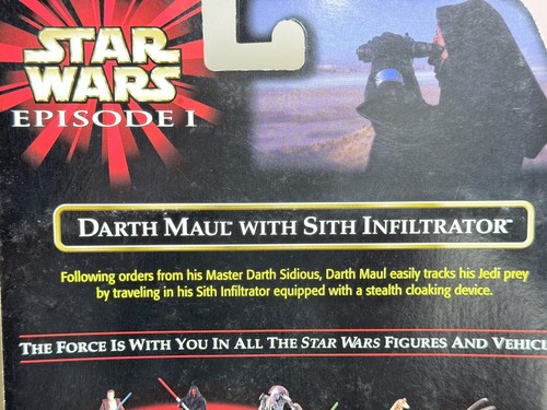 Hasbro Star Wars EP1 Phantom Menace Darth Maul With Sith Infiltrator Figure - Picture 11 of 13