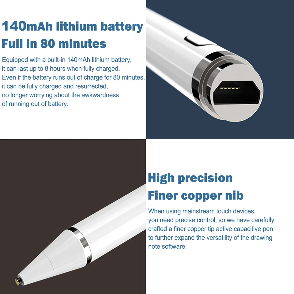 Stylus Draw Write Pen For Samsung Galaxy Tab S9 Ultra/S9+/S9/A9/A9+/S8 /A8 US - Image 4 of 4