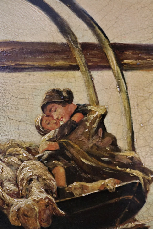 DIPINTO COPIA "AVE MARIA A TRASBORDO" DI GIOVANNI SEGANTINI - Immagine 3 di 4