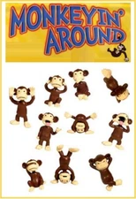 Monkey in' around  10 ~ 1 inch size figures vending party favors funny cute