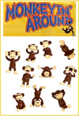 36 MONKEYIN' AROUND MONKEY FIGURES CARNIVAL GOODY BAGS VENDING - Foto 8