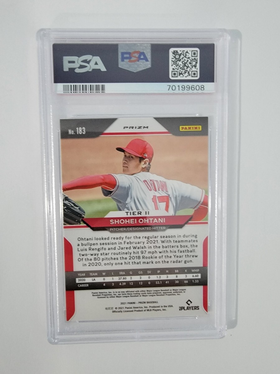 2021 Prizm Shohei Ohtani White Wave Card PSA 8 | eBay