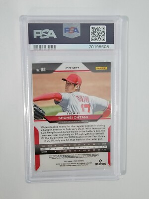 2021 Prizm Shohei Ohtani White Wave Card PSA 8 | eBay