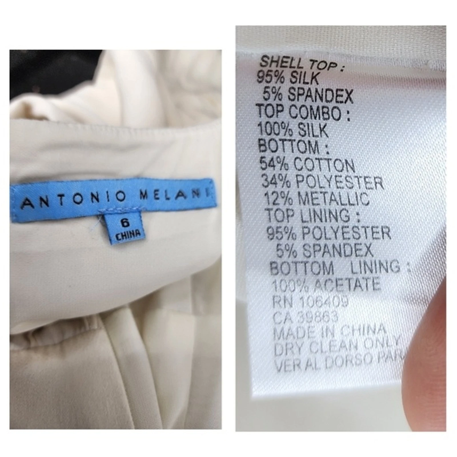 OFF WHITE Gonna ANTONIO MELANI bianco sporco con stampa animale oro. Taglia 6