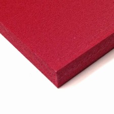 Expanded PVC, Foam Board, Red, 6 MM 0.22" Thick, 12" W x 18" L Pack of 4