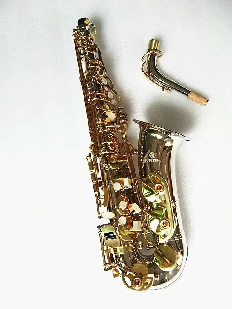 New Alto Sax, JAS1100SG Eb Nickel silver Gold key Saxophone with Case