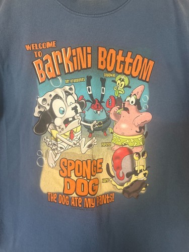 Big Dogs Kids Barkini Bottom T Shirt 8/10 SpongeBob SquarePants Blue Short Sleev - Picture 3 of 7
