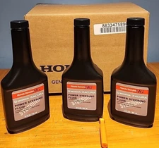 3 x BOTTLES HONDA OEM GENUINE POWER STEERING FLUID 12oz SEALED OIL NEW