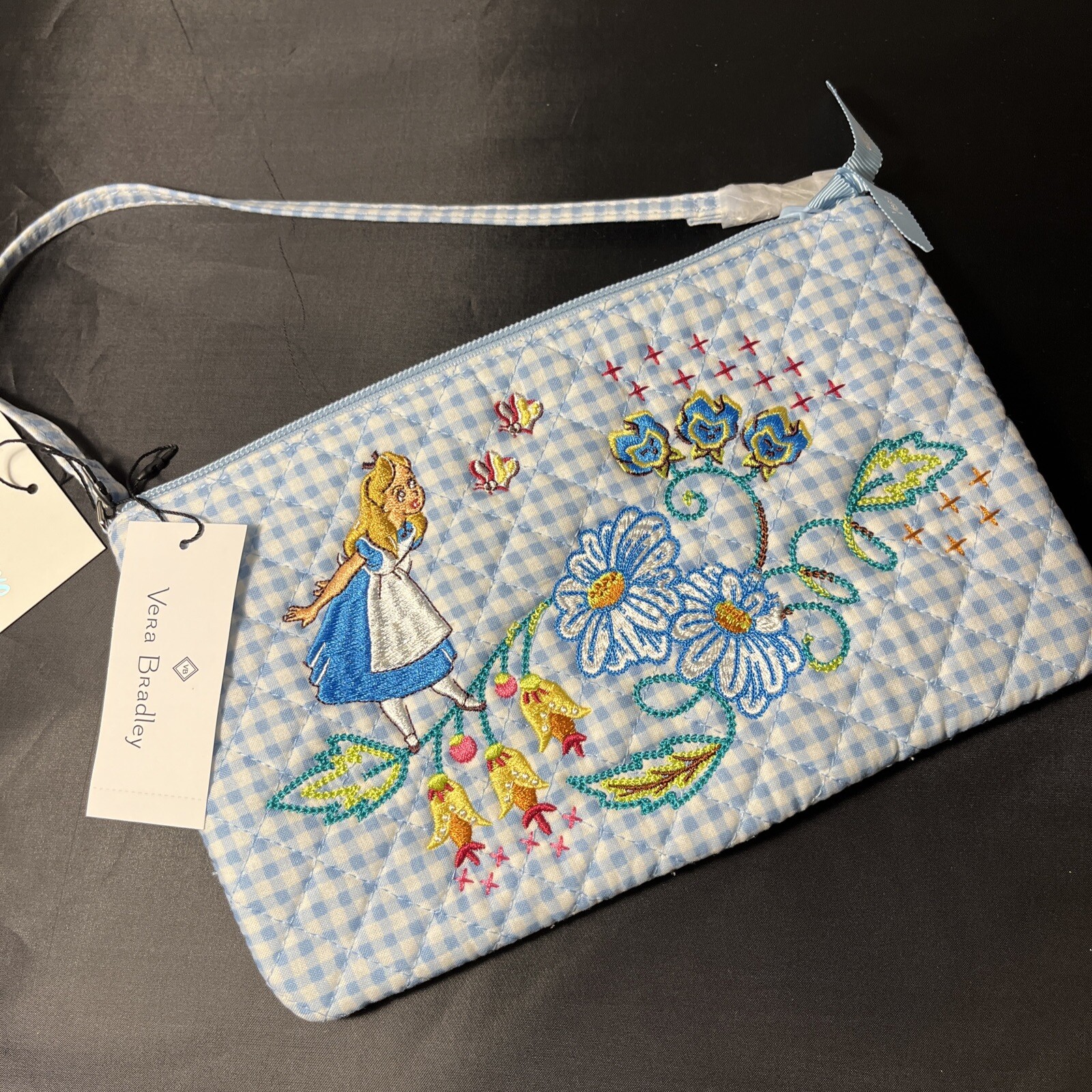 Vera Bradley Disney 100 Alice in Wonderland RFID Convertible Wristlet Bag NWT