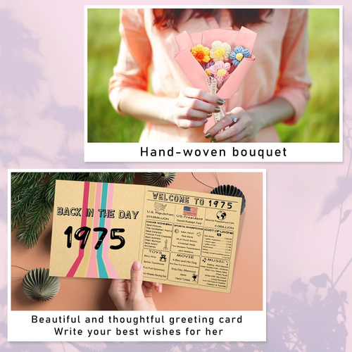 50Th Birthday Gifts for Women,1975 Birthday Gifts for Her,Happy 50 Years Old Bir - Picture 7 of 12