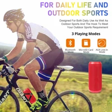 Loud speaker Portable Bluetooth Waterproof Speaker HIFI Wireless Stereo Bass Red