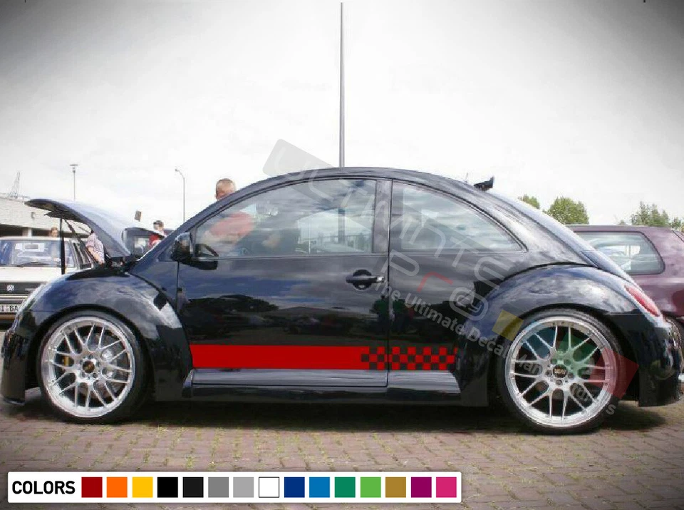Car Sticker Kit For Volkswagen VW Beetle Side Door Stripe Mirror Step Body Decal - Image 4 of 4