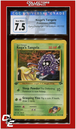 Koga's Tangela (1st Edition) graded CGC 7.5 for sale on eBay
