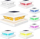Solar Powered Outdoor Lights for Fence Deck Posts 4x4 6x6 Wood&4X4 5X5 Vinyl Led