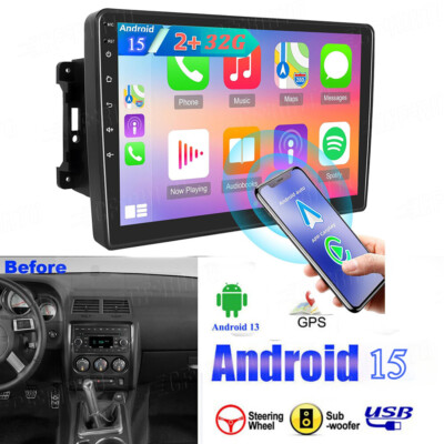 Android 15 GPS Carplay Car Stereo Radio 10  For Dodge Challenger 2011 2012 2013
