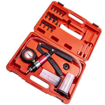 Hand Held Vacuum Pump Brake Bleeder Bleeding Tester Detector Tool Kits ...