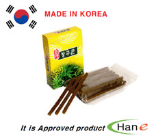 Korea Bong Rae Natural Mugwort Wormwood Pipe Long 42PC Stick Roll 1/5 Hole Plate