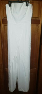 white house black market strapless jumpsuit