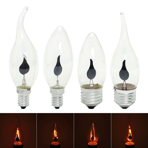 3W E27 E14 FLICKER Fire Flame Candle Light Bulb Atmosphere Xmas Decor Lamps 220V - Picture 2 of 16