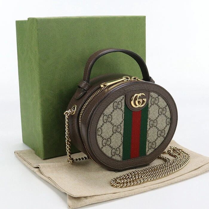 Sac à main Gucci Ophidia 2 voies PVC 725147 beige S femme