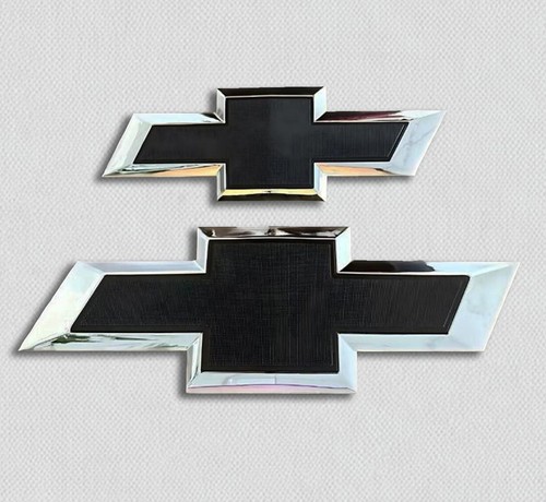 2015-2020 Chevy Tahoe Suburban Chrome Black Bowtie Emblems 84722856 Front & Rear | UK