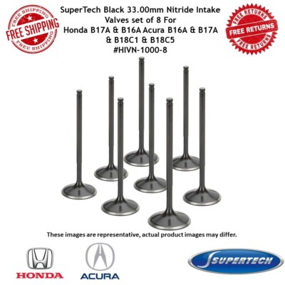 SuperTech HIVN-1000-8 33mm Black Nitride Intake Valve set of 8 For Honda & Acura