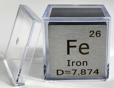 Metal Cube 99.9% Pure Periodic Table Element Engraved Density Collection + Case