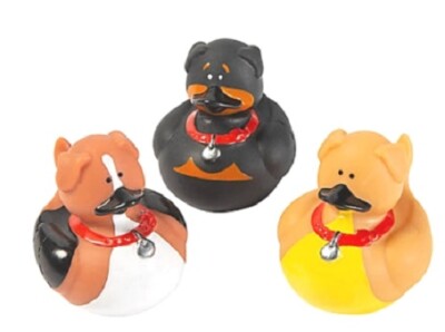 Dog Rubber Duckies Set of 3 (Free Shipping with 6 Purchases)