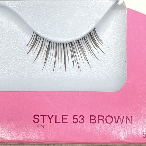 (2) Vintage Salon Perfect Eyelashes #53 Brown - 1987 Hand Trimmed Feathered NEW! - Picture 3 of 8