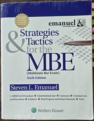 Strategies & Tactics for the MBE (Emanuel Bar Review) - Paperback - GOOD