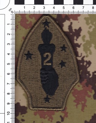 USMC 2nd Marine Division BDU Subdued Sew on Shoulder Patch