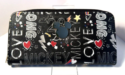 DISNEY Bioworld - Classic Mickey Mouse Themed Wallet - Zip Around Organizer