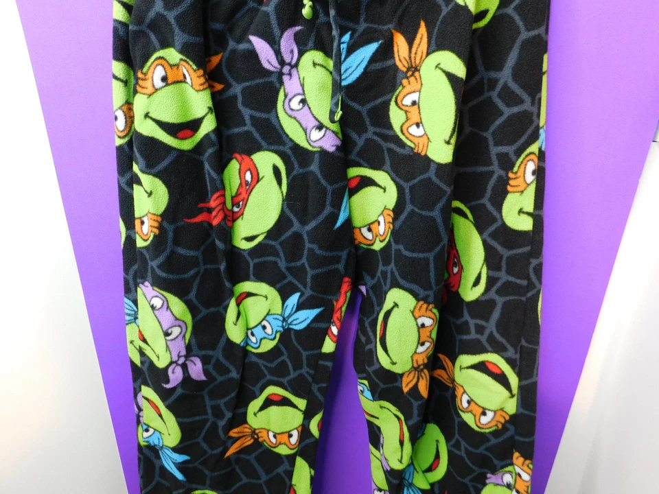 Pantalones de pijama difusos adolescentes mutantes tortugas ninja niños pequeños Nickelodeon 12"-17" Foto 3 de 4