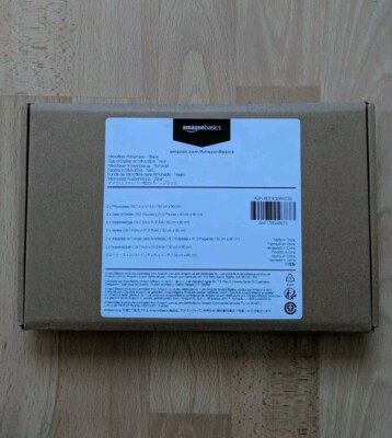 amazon basics 2er Pack Kopfkissenbezug Kissenbezug schwarz 50x80cm