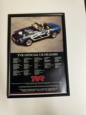 Framed Original Classic TVR S Convertible Magazine Advert Man Cave Wall Art c