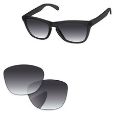 Lenslog Grey Gradient Polarized Replacement Lenses For-Oakley Frogskins OO9013