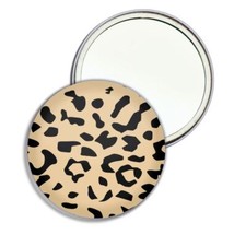 Leopard Print Round Mirror Pocket Compact (55mm or 77mm)