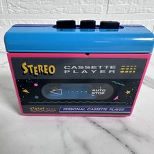 Vintage Street Beat Stereo Personal Cassette Player Model 894 Blue  Purple